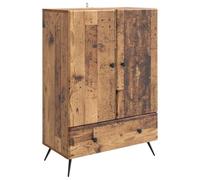Kaorsrow Buffet aspect bois vieilli, 66 x 34,5 x 95 cm, commode en bois | Buffet étroit avec 1 tiroir et 2 portes pour couloir et salon. Buffet compact offrant un grand espace de rangement jusqu'à 60