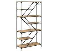 Kaorsrow Étagère sur pied en bois 91 x 36 x 176 cm 9 compartiments Chêne | Séparateur de pièce polyvalent avec 9 compartiments ouverts pour le salon et le bureau, finition stable avec protection