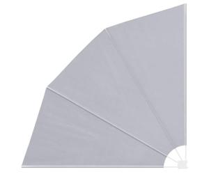 Kaorsrow Éventail de balcon pliable, gris, 210 x 210 cm, brise-vue et protection contre le vent pour balcon, terrasse et jardin, compartiments muraux, avec cadre en acier et support mural