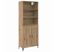 Kaorsrow Highboard Lot de 2 meubles hauts en chêne Artisan 69,5 x 34 x 180 | Combinaison d'armoire polyvalente composée d'éléments debout et muraux pour le salon ou la chambre à coucher avec étagères