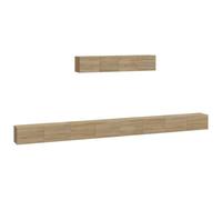 Kaorsrow Lot de 6 meubles TV muraux en chêne Sonoma | Ensemble de meubles bas flottants pour le salon et la chambre à coucher avec beaucoup d'espace de rangement pour les médias