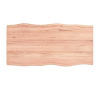 Kaorsrow Plateau de table 100 x 50 cm en bois massif de chêne traité avec bord d'arbre