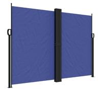 Kaorsrow Store latéral extensible - Bleu - 180 x 1200 cm - Double store latéral pour balcon, terrasse et jardin - Paroi brise-vue et séparateur de pièce avec cadre robuste