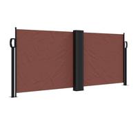 Kaorsrow Store latéral extensible - Marron - 100 x 600 cm - Brise-vue - Protection solaire - Pour balcon, terrasse, jardin - Séparateur de pièce - Système mural textile - Cadre en acier