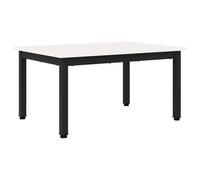 Kaorsrow Table basse blanche 70 x 50 x 36 cm en bois massif de pin | Élégante table de canapé en bois massif de conifères avec cadre en métal robuste pour prendre un café et décorer le salon.