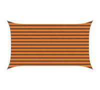 Kaorsrow Voile d'ombrage à angle droit - 3,5 x 2 m - En polyester Oxford - Protection solaire - Pour jardin, terrasse, balcon et camping - Protection contre le vent - Orange et marron - Avec cordes
