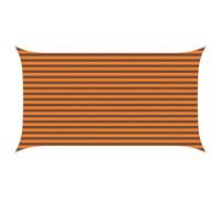Kaorsrow Voile d'ombrage d'angle droit 4,5 x 2,5 m en polyester Oxford - Protection contre le vent - Pour terrasse, jardin et balcon - Bâche robuste avec anneaux en D - Orange marron