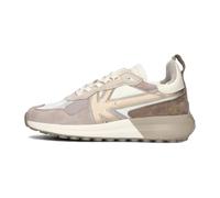 Kaotiko - Baskets en Cuir Beige avec Réflecteurs - Femme - Chaussures - Multicolore - Taille: 37 EU