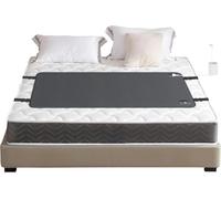 Kaoudt Tapis de mise à la terre UK pour le sommeil, le soulagement du stress et de la douleur, 68 x 153 cm, drap de lit avec dos antidérapant et cordon de mise à la terre pour le bien-être, cuir