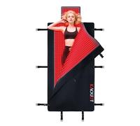 Kaoudt Tapis de thérapie par lumière rouge en TPU de qualité médicale pour soulager la douleur du corps, couverture à lumière rouge à double longueur d'onde avec 2570 DEL pour un usage domestique 2025