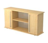 KAPA SB | Sideboard | avec portes - Érable poignée chrome métal