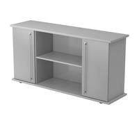 KAPA SB | Sideboard | avec portes - Gris/Argent poignée de bastingage plastique