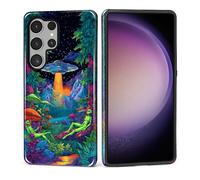 Kapadiy Coque pour Samsung Galaxy S26 Ultra - Motif vaisseau spatial extraterrestre - Double protection hybride en silicone + coque intégrale antichoc en polycarbonate rigide pour homme et femme