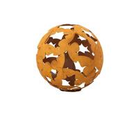Kapaga - Boules de Jardin en Rouille - pour l'extérieur - Décoration de Vintage - Boules décoratives de Jardin pour l'extérieur - Papillon (Rouille 23)