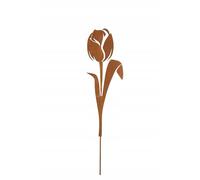 Kapaga - Fleur tulipe - 70 x 20 cm - Décoration de jardin - Rouille - Décoration de jardin