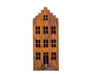 Kapaga Lanternes en métal rouillé - Lanterne d'intérieur - Lanterne de jardin - Bougies - Maison de lanterne - Bougies - Maison de lanterne - Pour décoration de chambre, cadeaux - Rouille - Hauteur :
