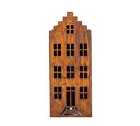 Kapaga Lanternes en métal rouillé - Lanterne d'intérieur - Lanternes de jardin - Bougies - Maison de lanterne - Bougies - Bougeoir - Bougeoir - Lanterne - Pour décoration de chambre, cadeaux - Rouille