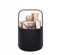 Kapaga - Panier en Bois et Métal, Étagère à Bûches Intérieure, Rangement pour Bois de Chauffage
