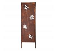 Kapaga - Paravent Métal - 160 cm x 50 cm - Corten - Effet Rouillé Paravent pour Jardin - Élément de Paravent - Mur de Protection - Décoration de Jardin - Clôture - Rouille (Fleurs)