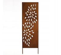 Kapaga - Paravent Métal - 160 cm x 50 cm - Corten - Effet Rouillé Paravent pour Jardin - Élément de Paravent - Mur de Protection - Décoration de Jardin - Clôture - Rouille (Azur)