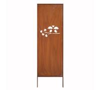 Kapaga - Paravent Métal - 160 cm x 50 cm - Corten - Effet Rouillé Paravent pour Jardin - Élément de Paravent - Mur de Protection - Décoration de Jardin - Clôture - Rouille (Motif 3)