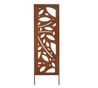 Kapaga - Paravent Métal - 160 cm x 50 cm - Corten - Effet Rouillé Paravent pour Jardin - Élément de Paravent - Mur de Protection - Décoration de Jardin - Clôture - Rouille (Motif 2)