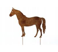 Kapaga - Sculpture de jardin en rouille - Métal - Aspect rouille noble - Cheval - Hauteur 69 cm