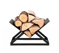 Kapaga - Support triangulaire en métal pour bois de cheminée, étagère à bois de cheminée 26x37,5x55 cm, stockage de bois intérieur, soudé - prêt à l'emploi immédiatement, revêtement poudre, support