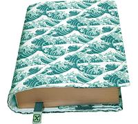 KAPAX FLEX - MOSSO Couverture de livre, Réglable pour livre broché, Tissu lavable, Impermeable, Protège-livre pour adulte (Wave)