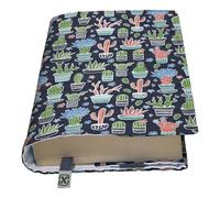 KAPAX FLEX - MOSSO Couverture de livre, Réglable pour livre broché, Tissu lavable, Impermeable, Protège-livre pour adulte (Cactus)