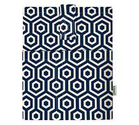 KAPAX Housse de Livre - Protection de Livre pour Livres de Poche - Tissu Lavable,imperméable,Protecteur de Livre - Cadeaux bibliophiles (GÉOMÉTRIQUE)