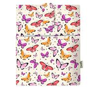 KAPAX Housse de Livre - Protection de Livre pour Livres de Poche - Tissu Lavable,imperméable,Protecteur de Livre - Cadeaux bibliophiles (Papillon)