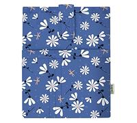 KAPAX Housse de Livre - Protection de Livre pour Livres de Poche - Tissu Lavable,imperméable,Protecteur de Livre - Cadeaux bibliophiles (Belle Marguerite)