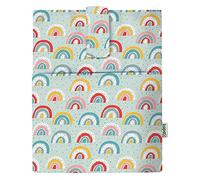 KAPAX Pochette DE Livre Couverture de Livres, pour Livre broché, Tissu Lavable,imperméable,Protecteur de Livre - rembourré, Housse de Protection pour Tablette pour Adulte (Arc en Ciel)