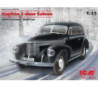 Kapitan 2-door Saloon, Allemand WWII Staff Voiture 1:3 5 Plastic Model Kit Icm