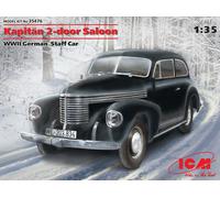 Kapitan 2-door Saloon, Allemand WWII Staff Voiture 1:3 5 Plastic Model Kit Icm