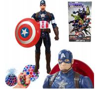 Kapitan america figurine marvel sound membres mobiles + boule antistress