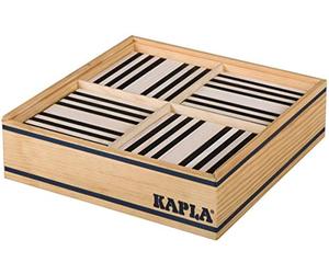 KAPLA - 100 Planchettes en Bois Noires Et Blanches