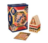 KAPLA Baril Automne 200 planchettes colorées (Orange, Verte et Jaune) avec Son livret de Construction, Jeu en Bois, Jeu de Construction, dès 2 Ans