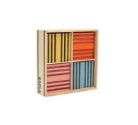 Kapla Coffret Boite 100 planchettes colorees en bois 8 couleurs - Enfant des 2 ans - Set Jeu construction et Carte