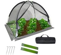 Kapler Filet de protection pour étang extérieur - 1,5 x 2,1 m - Filet de protection robuste pour étang - Tente pour poissons - Filet de jardin - Avec fermeture éclair et piquets - Maille en nylon pour