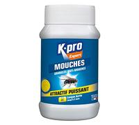K.pro Expert - Granulés Anti-mouches - Attirent et Tuent les Mouches - Attractif Puissant - Longue Durée Jusqu'à 3 Mois - Techniques Professionnelles - 300 g