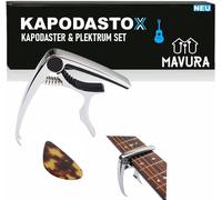 KAPODASTOX Capodastre & Médiator Set Universel Guitare acoustique Guitare électrique Ukulele