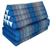 Kapok Thaï coussin, yoga, massage Coussin, Oreiller, Tantra Coussin, coussin de siège - Bleu/Gris, Kissen mit drei Auflagen XXL 79x53x46 (819, 1