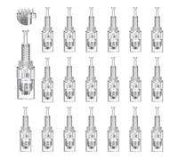 Kapokr Lot de 20 aiguilles à microneedling spirales 36 broches de rechange pour micro-aiguilles Dermapen Universal Needling Pen Micro Needle Pen microneedling Appareil emballé individuellement