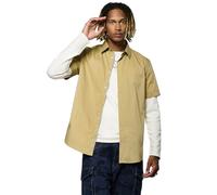 Kaporal, Chemise pour Homme, Coupe Fitted, Manches Courtes, Col Chemise, Modèle KOURA, Couleur Beige, Taille S