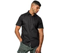 Kaporal, Chemise pour Homme, Coupe Fitted, Manches Courtes, Col Chemise, Modèle KOURA, Couleur Noir, Taille M