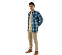 Kaporal, Chemise pour Homme, Coupe Regular, Manches Longues, Col Chemise, Modèle Bahri, Couleur Indigo, Taille S