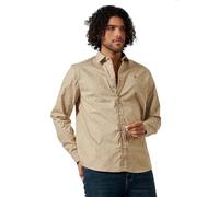 Kaporal, Chemise pour Hommes, Modèle Chevy, Coupe Slim, Col Chemise, Manches Longues, Chemise Chic et Décontracté, 98% Coton_Bio - 2% Elasthanne, Taille S, Couleur Beige