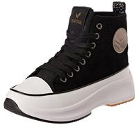 KAPORAL Femme Christa Chaussures DETENTE Tennis Lacet, Noir-Velours, 38 EU